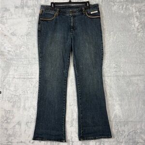 Harley Davidson Bootcut Denim 14 Leather Pockets Embroidered Studded Belt Loops